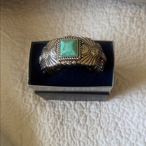 Montana Silversmiths Silver Cuff with Turquoise Accent